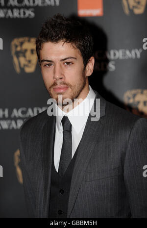 Die Nominierten für die Orange Rising Star 2009 werden im BAFTA-Hauptquartier, Piccadilly, im Zentrum von London, bekannt gegeben. Toby Kebbell (im Bild) schließt sich zusammen mit Noel Clarke, Michael Cera, Michael Fassbender und Rebecca Hall der Nominierten-Liste an. Stockfoto