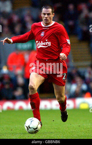 Fußball - FA Barclaycard Premiership - Liverpool / Everton. Jamie Carragher, Liverpool Stockfoto