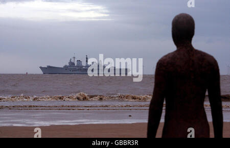 Ark Royal besucht Liverpool Stockfoto