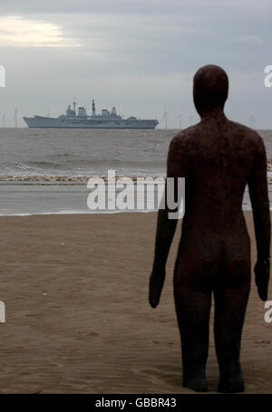 Ark Royal besucht Liverpool Stockfoto