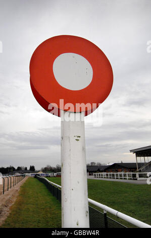 Pferderennen - Southwell Racecourse. Allgemeine Ansicht zum Zielplatz auf der Southwell Racecourse Stockfoto