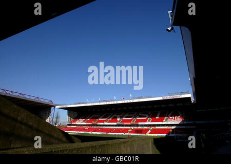 Fußball - AXA FA Cup - vierte Runde - Nottingham Forest / Sheffield United. Ein allgemeiner Blick auf den City Ground, Heimat des Nottingham Forest Stockfoto