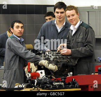 Neue energieeffiziente Schulungsakademie Jaguar Land Rover Stockfoto