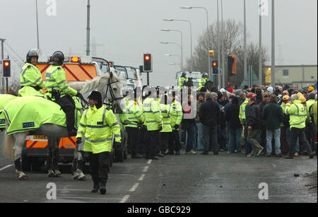 Protest gegen Lindsey Oil Refinery Stockfoto