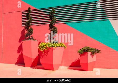 Bunt bemalte Wand in Houston, Texas Stockfoto