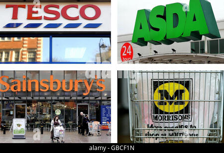 Tesco neueste Ergebnisse Stockfoto