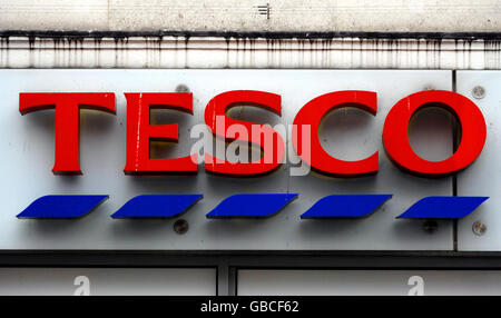 Tesco berichtet "Beanspruchung" Stockfoto
