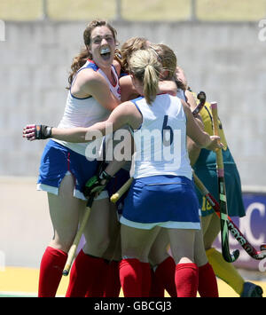 Olympische Spiele - Australian Youth Olympic Festival 2009 - Tag Fünf - Sydney Olympic Park. Finale des Womens Hockey Australia gegen Großbritannien beim Australian Youth Olympic Festival, Sydney Olympic Park, 18-01-09 Stockfoto