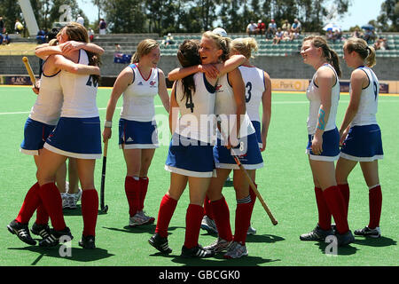 Goldmedaille an Großbritannien im iFinal of the Womens Hockey Australia gegen Großbritannien beim Australian Youth On im lympic Festival, Sydney Olympic Park, 18-01-09 Stockfoto