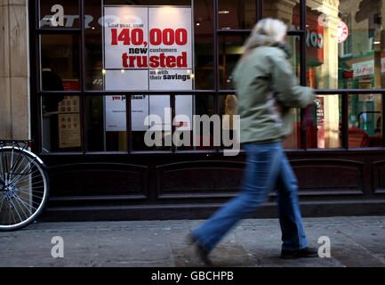 Britannia und Financial Services fusionieren. Die Britannia Building Society in Cambridge, Cambridgeshire. Stockfoto