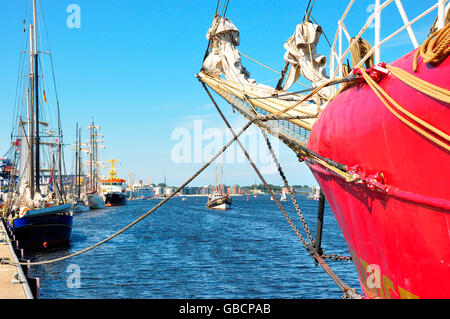 Seehafen, Schiffsanlegestelle, wharf, Rostock, Mecklenburg-West Pomerania, Deutschland Stockfoto