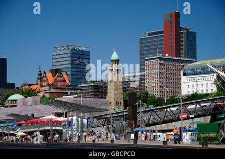 St Pauli Landing Stages, Hafen, St. Pauli, Hamburg, Deutschland / St. Pauli-Landungsbrücken Stockfoto