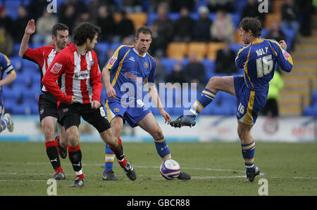 Fußball - Coca-Cola Football League Two - Shrewsbury Town V Brentford - Prostar Stadion Stockfoto