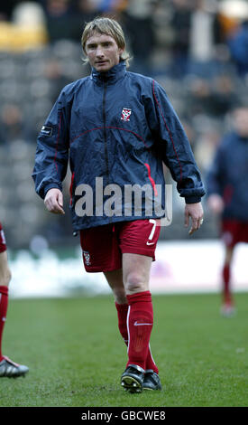 Fußball - Nationwide League Division Three - Hull City gegen York City. Chris Brass, Spieler/Manager von York City Stockfoto