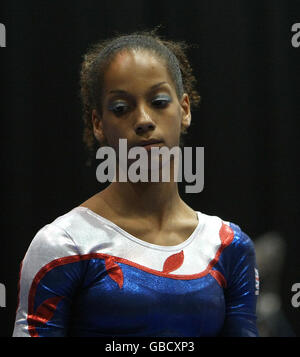 Olympische Spiele - Australian Youth Olympic Festival 2009 - Tag Drei - Sydney Olympic Park. Danusia Francis von Großbritannien während der Kunstturnen beim Australian Youth Olympic Festival, Sydney Olympic Park, 16-01-09 Stockfoto