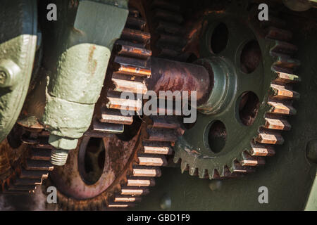 Alte rostige Getriebe, Nahaufnahme Foto mit selektiven Fokus Stockfoto