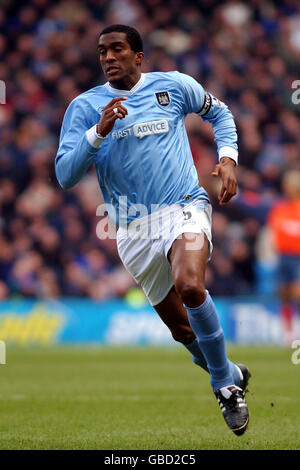 Fußball - FA Barclaycard Premiership - Manchester City / Chelsea. Sylvain Distin, Manchester City Stockfoto