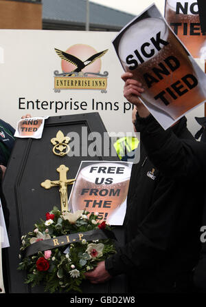 Enterprise Inns protest Stockfoto