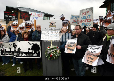 Enterprise Inns protest Stockfoto