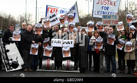 Enterprise Inns protest Stockfoto