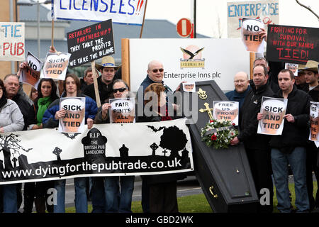 Enterprise Inns protest Stockfoto