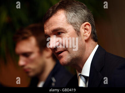 Rugby Union - RBS Six Nations Media Launch - Hurlingham Club. Schottland-Trainer Frank Hadden während der RBS Six Nations Media Launch im Hurlingham Club, London. Stockfoto