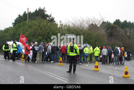 Jobs-protest Stockfoto