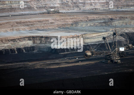 Hambach Tagebau Braunkohle Bergwerk, Elsdorf, Nordrhein-Westfalen, Deutschland. Stockfoto