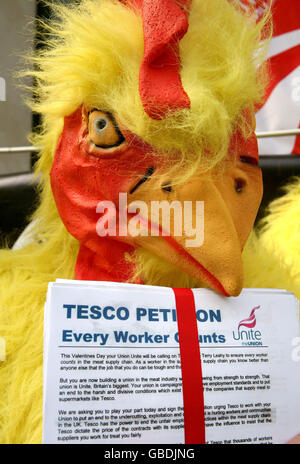 Tesco-protest Stockfoto