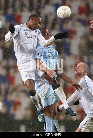Fußball - UEFA-Cup - Runde der letzten 32 - FC Copenhagen V Manchester City - Parken-Stadion Stockfoto