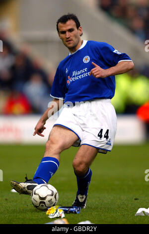 Fußball - FA Barclaycard Premiership - Leicester City / Everton. Nikos Dabizas, Leicester City Stockfoto