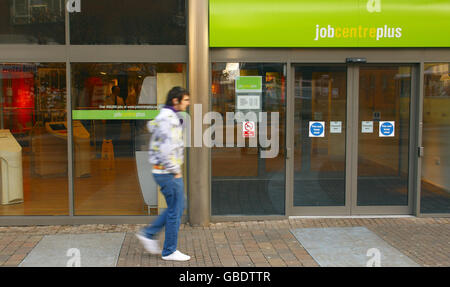 Arbeitslosenzahlen Stockfoto