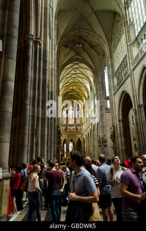 Im St.-Veits-Dom (Ring Sv. Vita) im Zentrum von Prag (Praha) in der Tschechischen Republik. Stockfoto