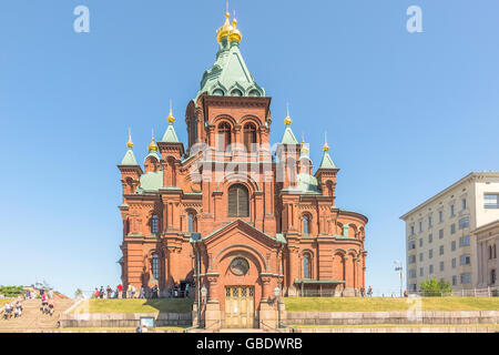 Finnische orthodoxe Uspenski-Kathedrale Helsinki Finnland Stockfoto