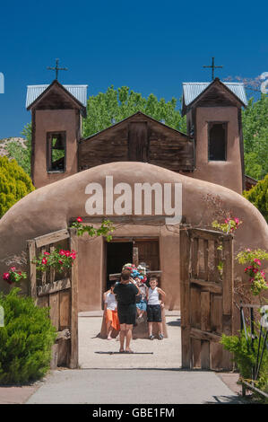 Kirche in El Santuario de Chimayo, New Mexico, USA Stockfoto