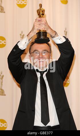 Danny Boyle wurde für Slumdog Millionaire bei den 81. Academy Awards im Kodak Theatre, Los Angeles, mit dem Preis für den besten Regisseur ausgezeichnet. Stockfoto