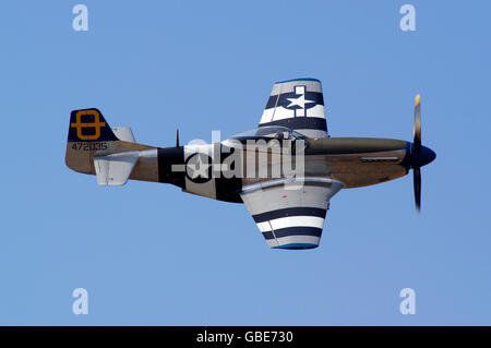 North American p51-D, G-SIJJ, Jumpin Jaques, auf der Southport Airshow, England, Vereinigtes Königreich, Stockfoto