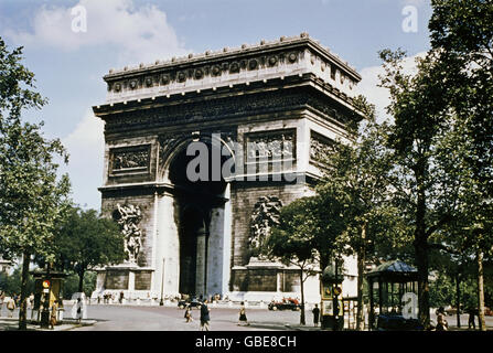 Geographie / Reisen, Frankreich, Paris, Triumphbogen, Triumphbogen, um 1959, zusätzliche-Rights-Clearences-nicht verfügbar Stockfoto