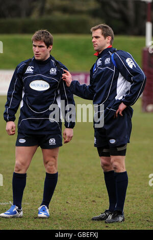 Rugby-Union - Schottland Trainingseinheit - Myreside Road Stockfoto