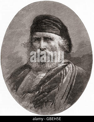 Giuseppe Garibaldi, 1807-1882.  Italienischer General, Politiker und Nationalist. Stockfoto