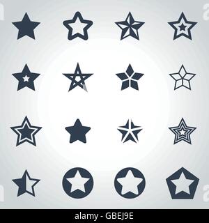 Vektor-schwarzen Sternen-Icon-set Stock Vektor
