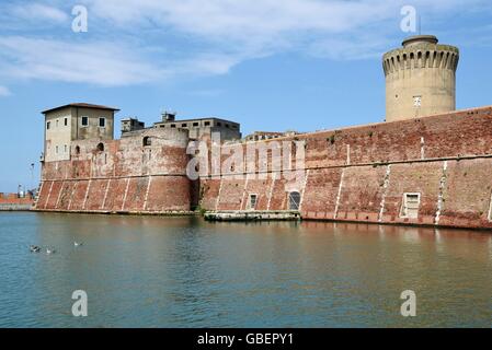 Fortezza Vecchia, Festung, Burg, Hafen, Livorno, Toskana, Italien Stockfoto