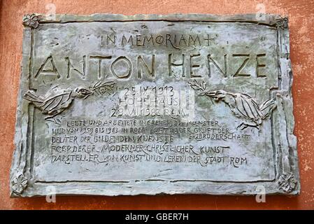 Grab, Grabstein, Campo Santo Teutonico, deutschen Friedhof, Friedhof, Vatikan Stockfoto