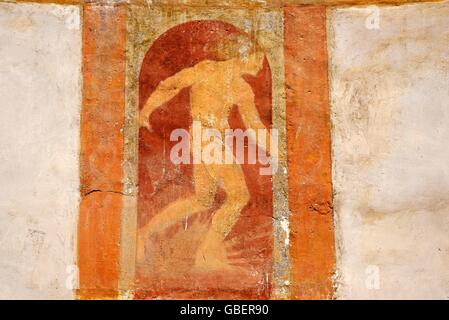 Wandmalerei, Malerei, Castel Sant Angelo, Sant Angelo, Burg, Museum, Rom, Latium, Italien Stockfoto