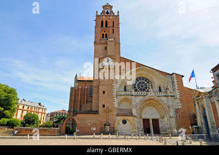 Kathedrale von Toulouse, Toulouse, Departement Haute-Garonne, Midi-Pyrénées, Frankreich / Cathedrale Saint-Etienne de Toulouse Stockfoto