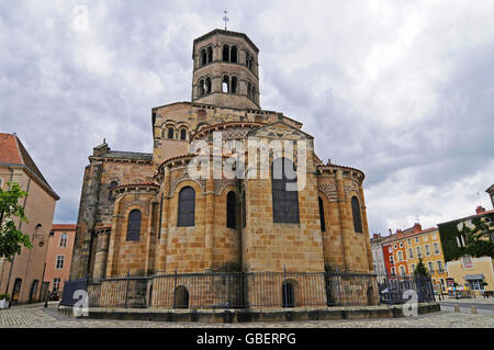 Abteikirche Saint-Austremoine, Issoire, Departement Puy de Dome, Auvergne, Frankreich Stockfoto