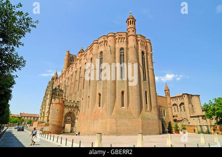 Kathedrale der Heiligen Cäcilia, Altstadt, Albi, Departement Tarn, Midi-Pyrénées, Frankreich / Cathedrale Sainte-Cécile d'Albi Stockfoto