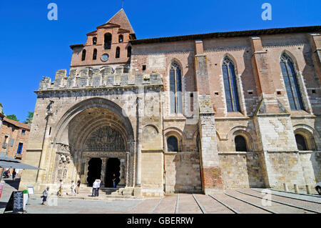 Abtei Saint-Pierre, ehemalige Benediktinerabtei, Moissac, Way of St. James, Departement Tarn-et-Garonne, Midi-Pyrénées, Frankreich / Abbaye Saint-Pierre de Moissac Stockfoto