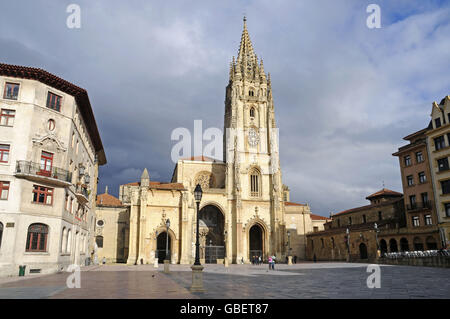 San Salvador, Kathedrale, Plaza Alfonso ll, quadratische, Oviedo, Asturien, Spanien Stockfoto