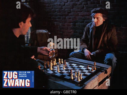 Zugzwang, aka: Fool's Mate, Deutschland 1989, Regie: Mathieu Carriere, Monia: Michael Marwitz ("Links"), Anatoli Karpov Stockfoto